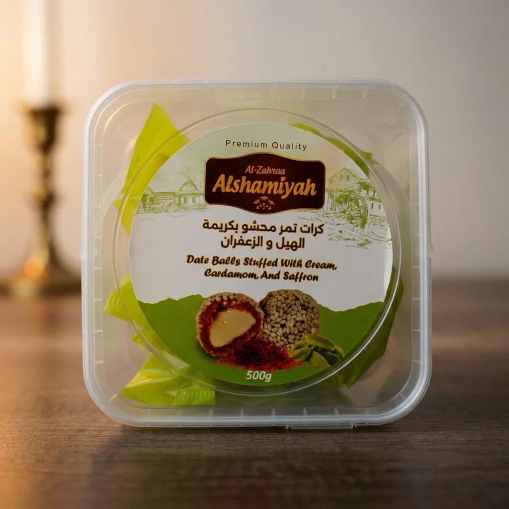 Alzahraa Alshamiyah Date Balls - Cardamom & Saffron 3