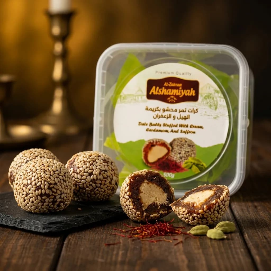 Alzahraa Alshamiyah Date Balls - Cardamom & Saffron