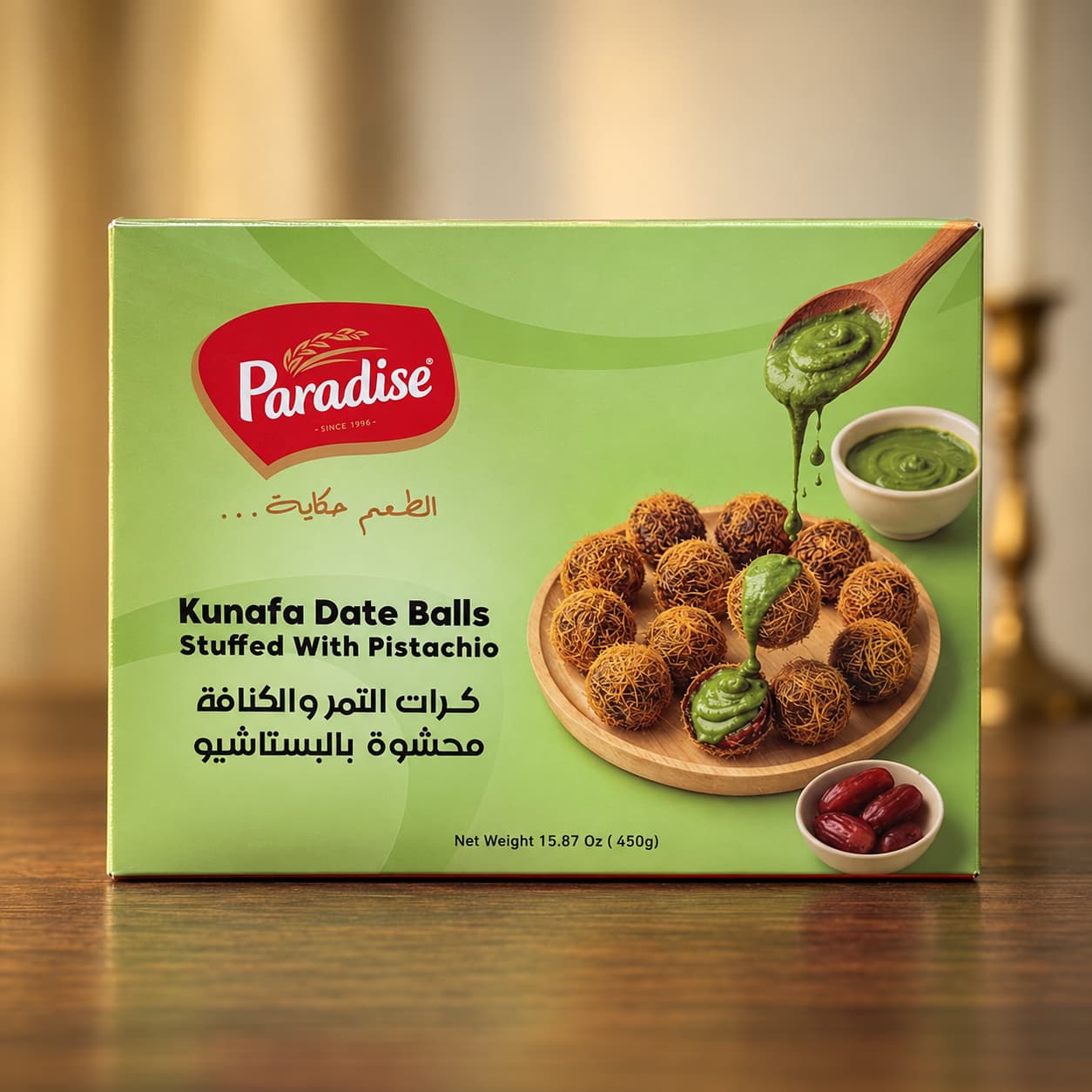 Paradise Kunafa-Dattelkugeln mit Pistazienfüllung 450 g